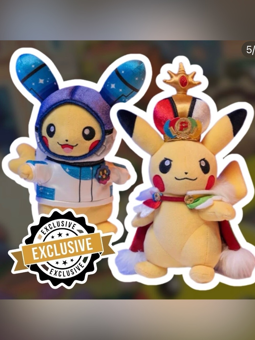 2026 Pokemon World Championship Exclusive Pikachu Set of 2 Plushies NEW